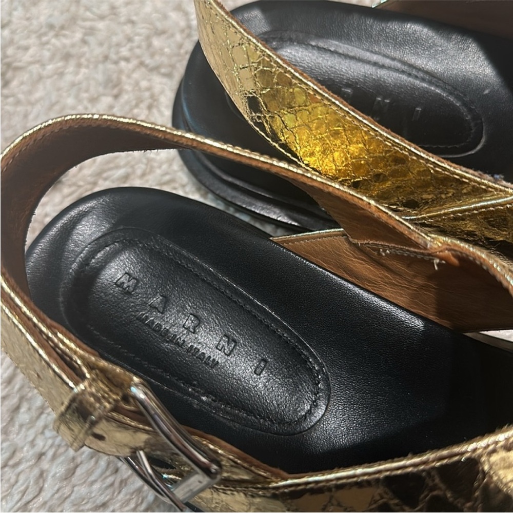 Marni Gold Sandals - Picture 4 of 4